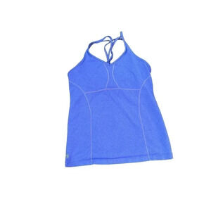 Athleta Women's Blue V-Neck Strappy Back Empowerment Tank Top Size L